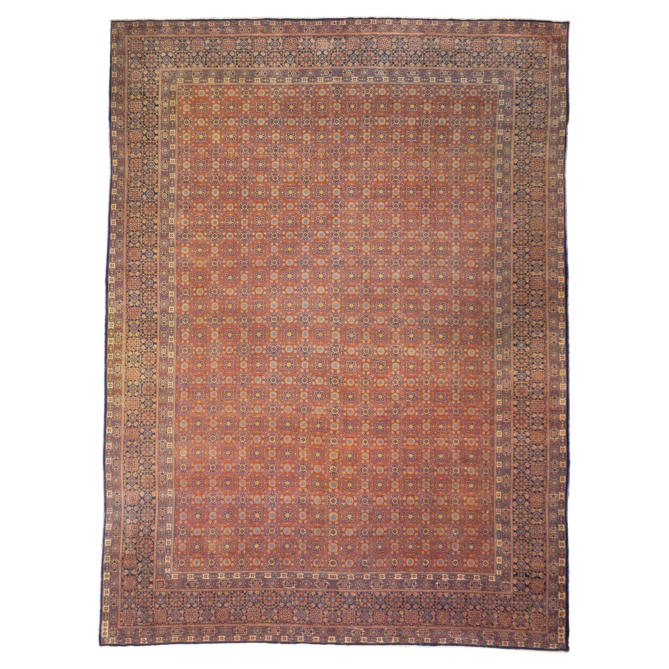 Antique Persian Kashan Rug 7'10" x 10’8”
