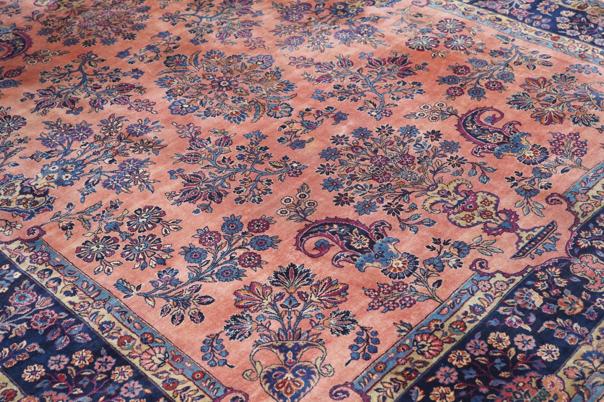 20ième siècle Tapis persan ancien de Kashan 8'1