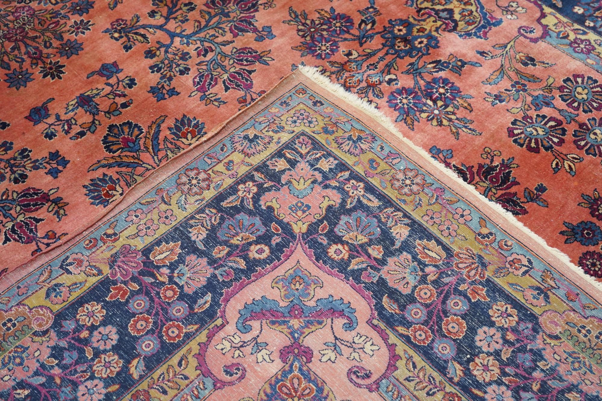 Tapis persan ancien de Kashan 8'1