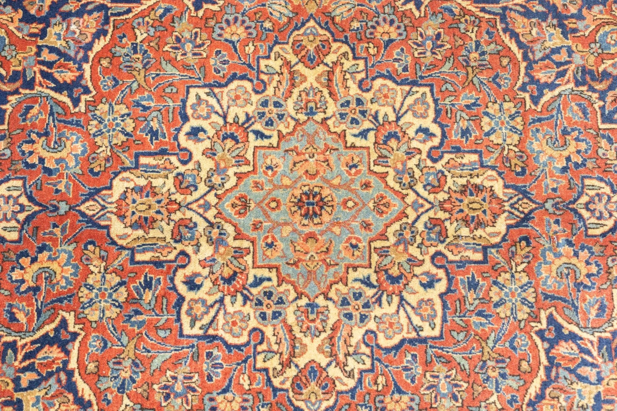 Antiker persischer Kashan-Teppich 8'8'' x 11'4'' im Angebot 3