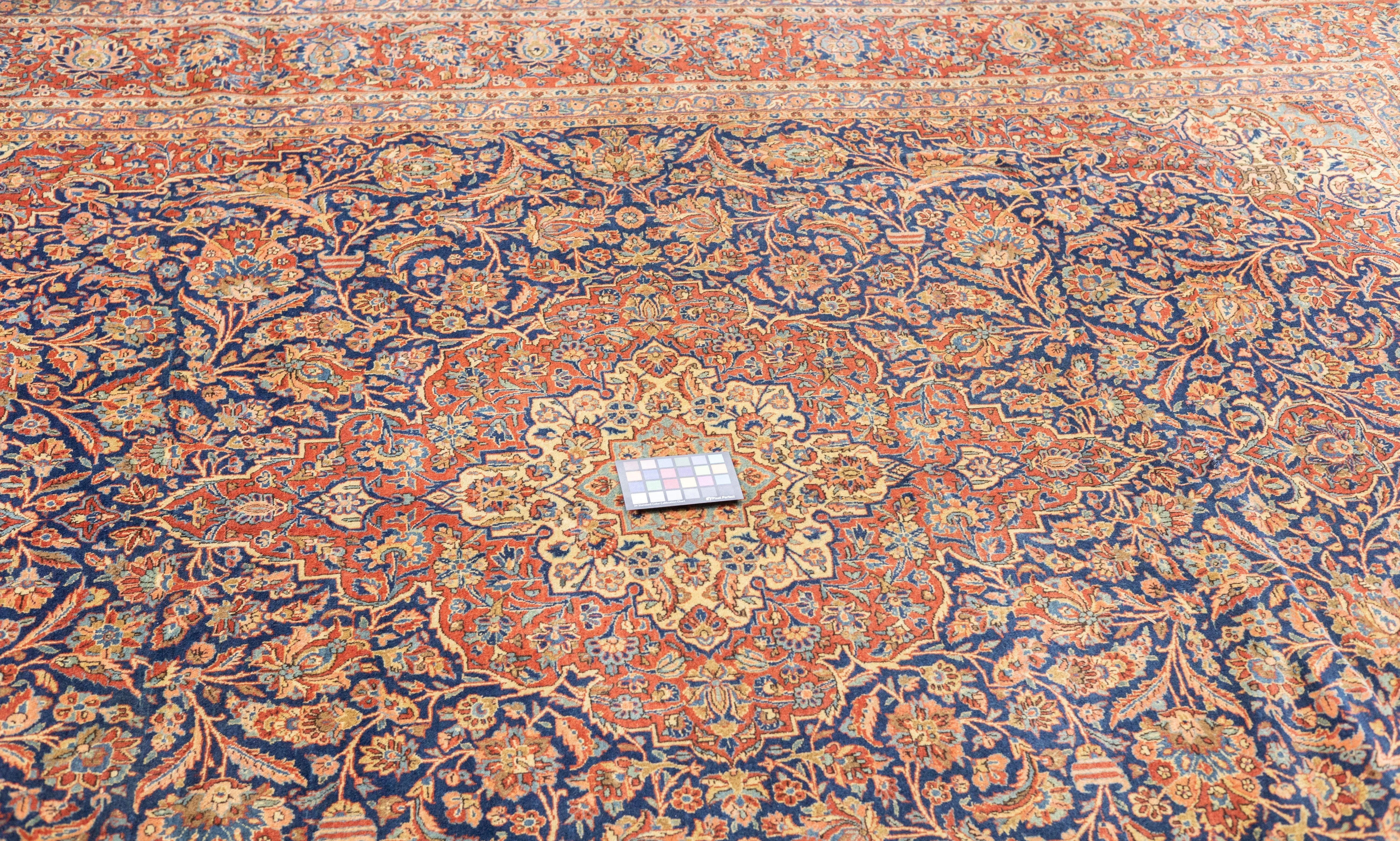 Antiker persischer Kashan-Teppich 8'8'' x 11'4'' im Angebot 4