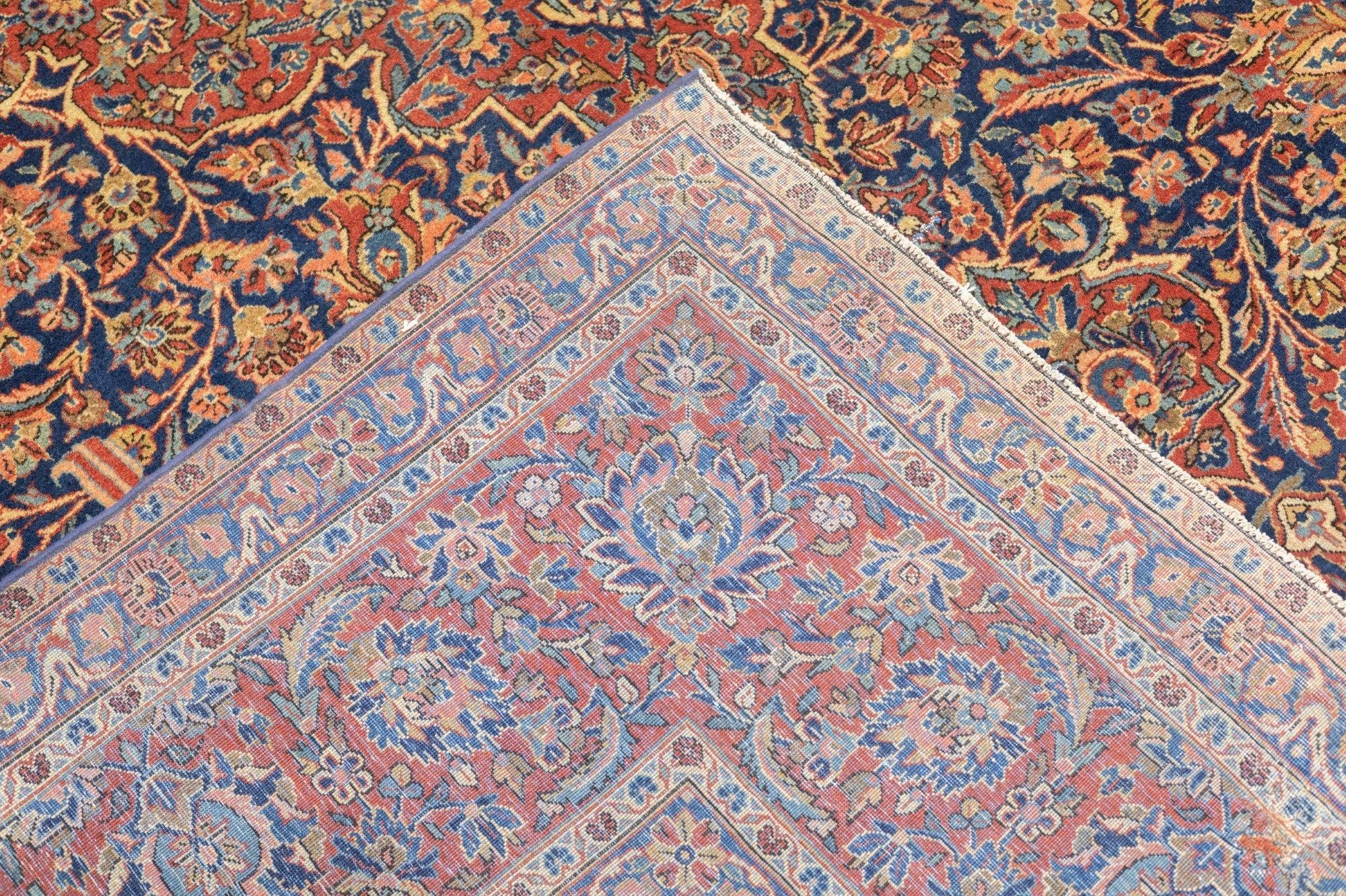 Antiker persischer Kashan-Teppich 8'8'' x 11'4'' im Angebot 5