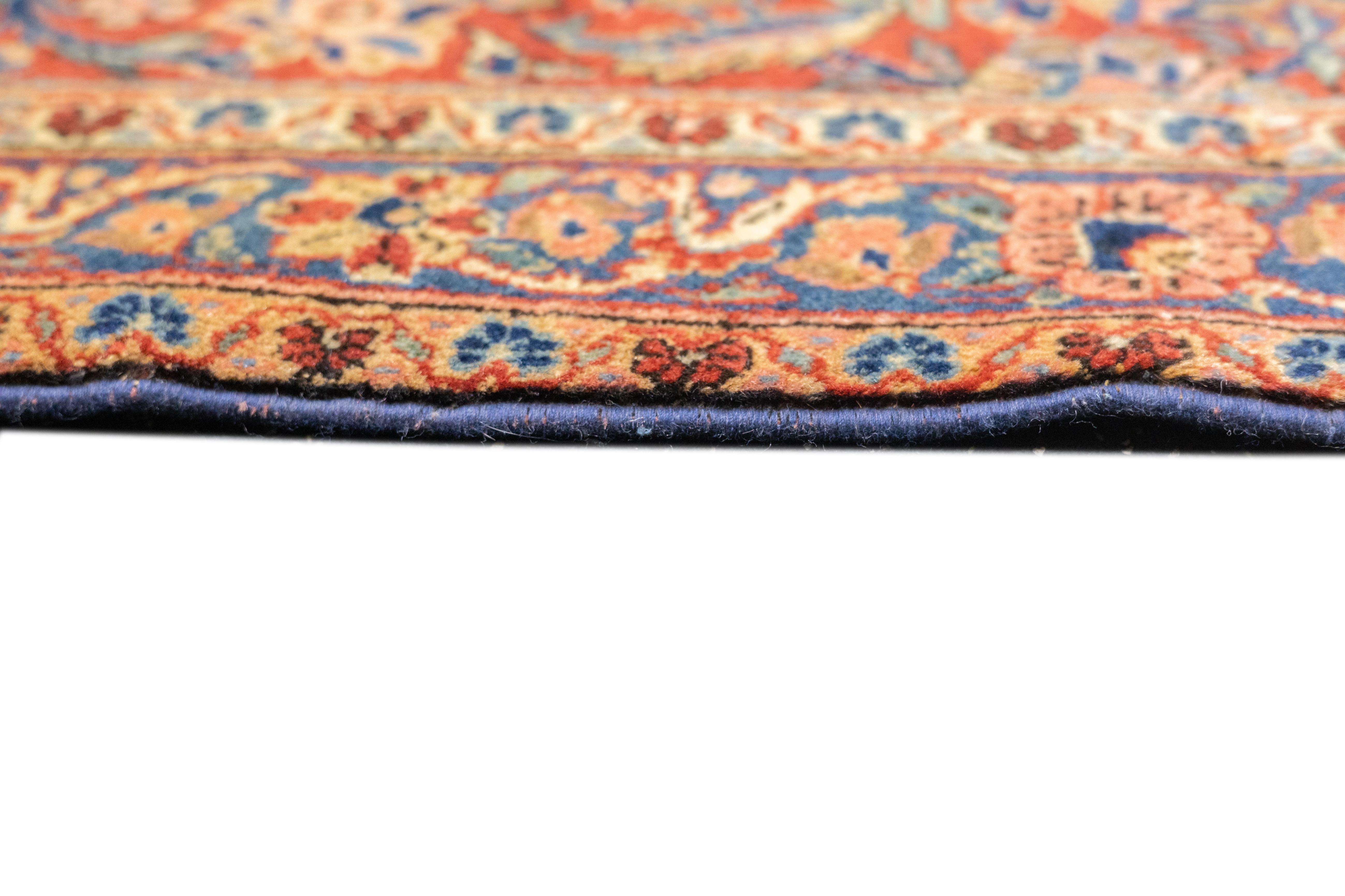 Antiker persischer Kashan-Teppich 8'8'' x 11'4'' (Wolle) im Angebot