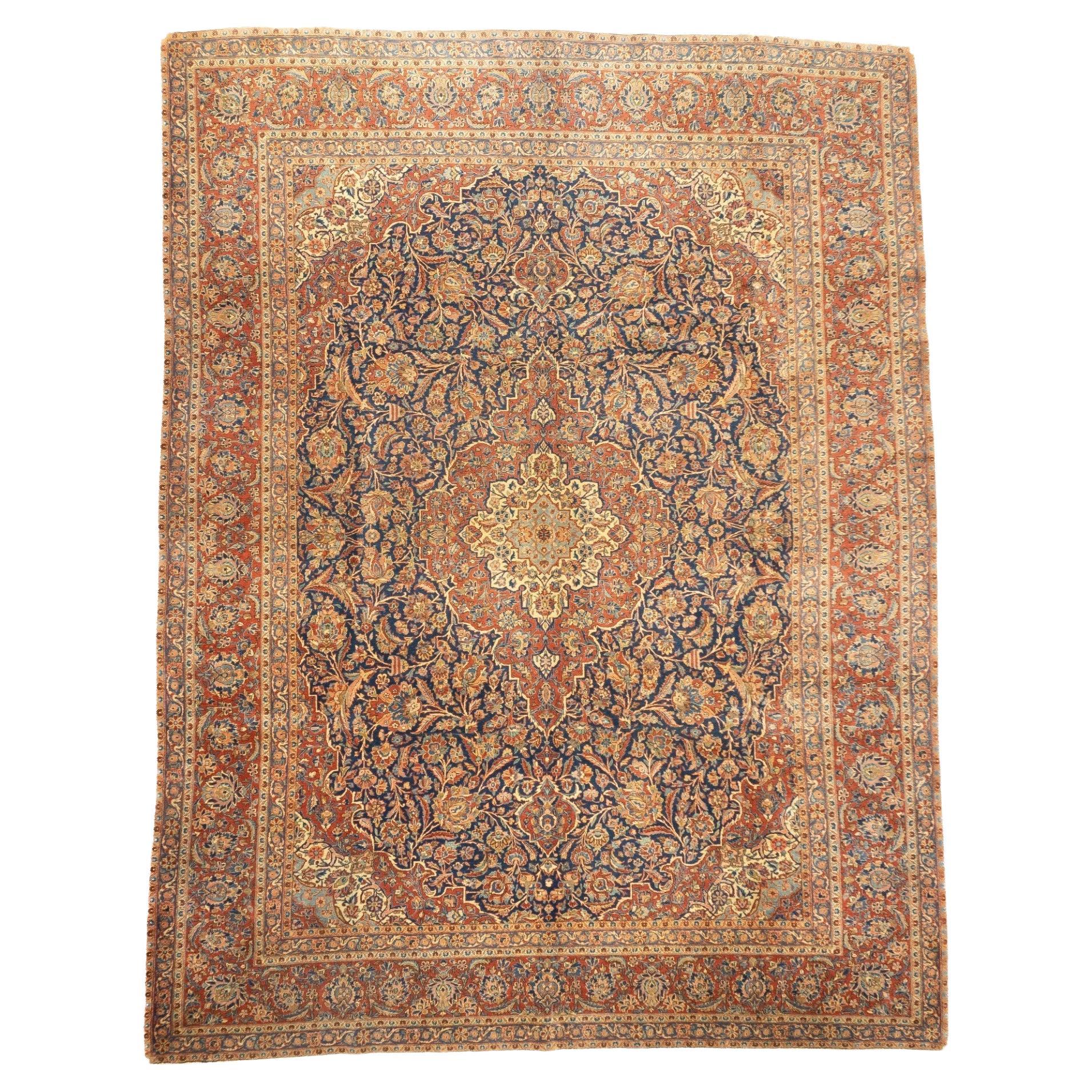 Antique Persian Kashan Rug 8'8'' x 11'4''
