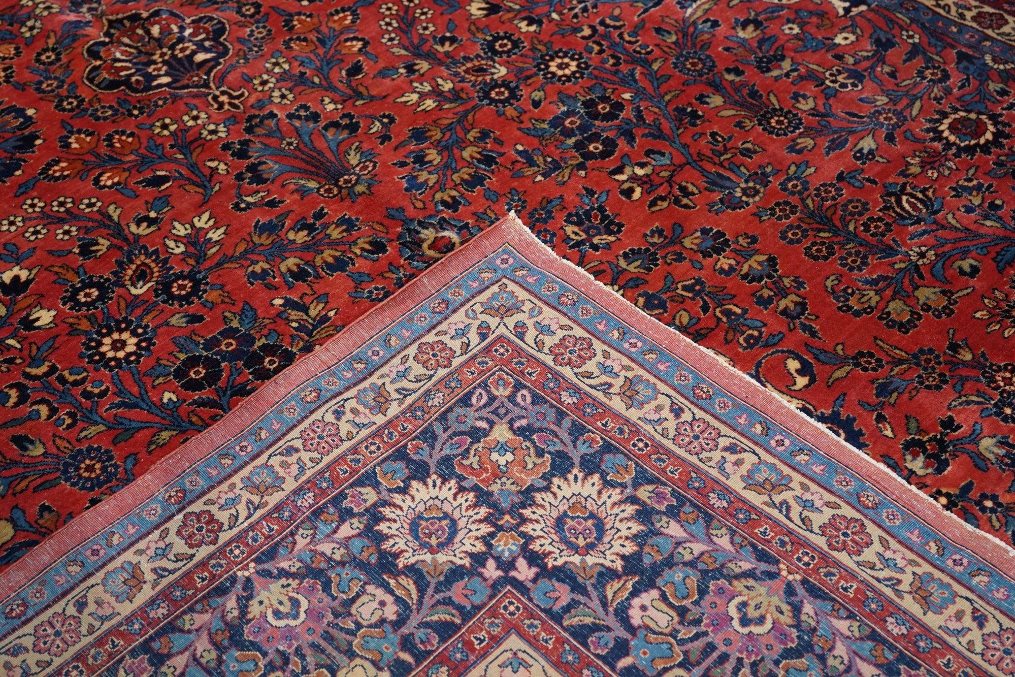 Tapis persan ancien Kashan 9'0'' x 14'1'' en vente 1