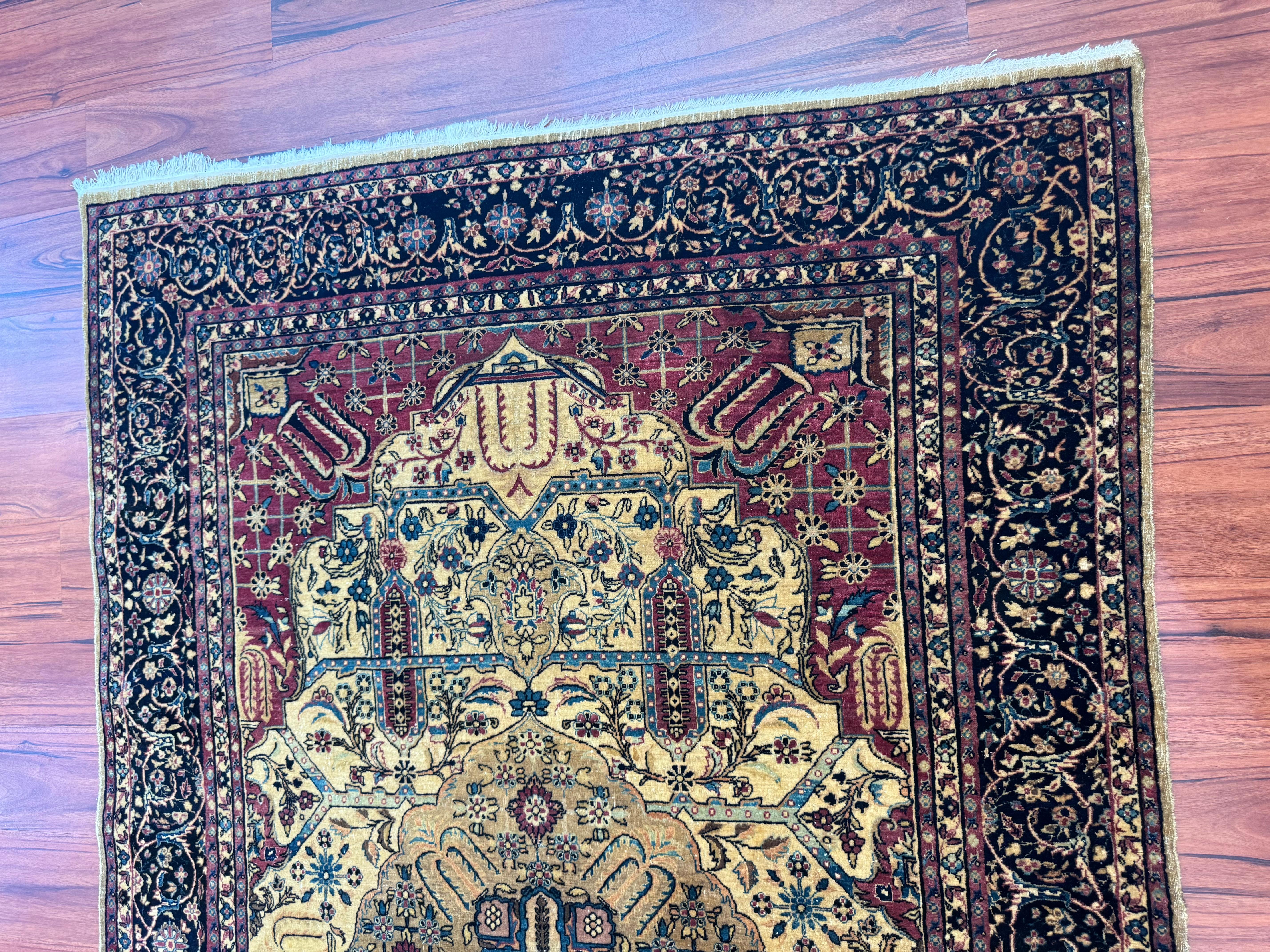 Antique Persian Kashan Rug For Sale 6