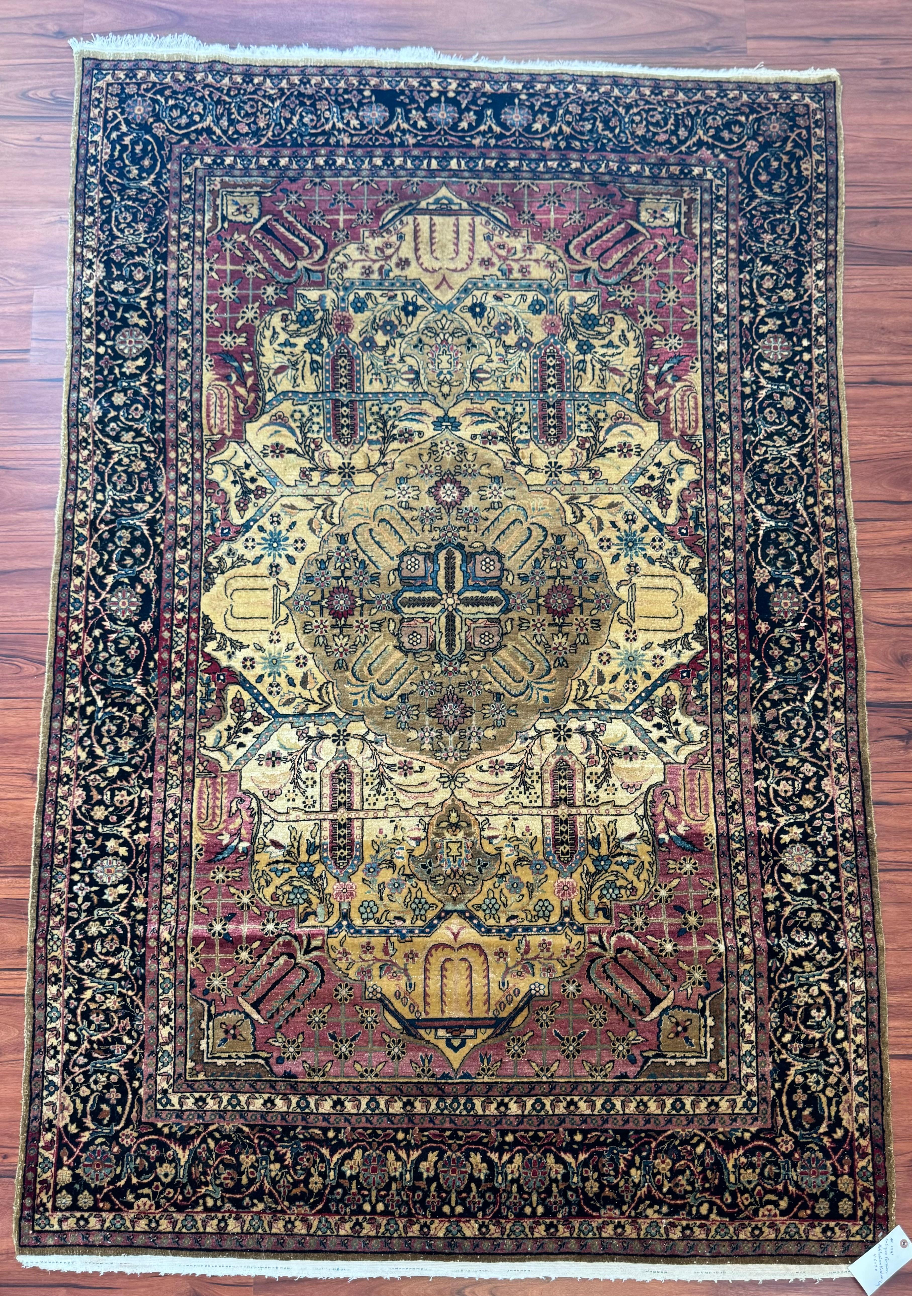 Tapis persan ancien de Kashan en vente 6