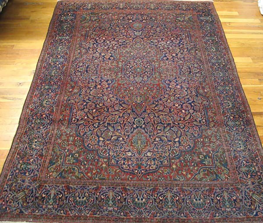 Early 20th Century Antique Persian Kashan Rug For Sale