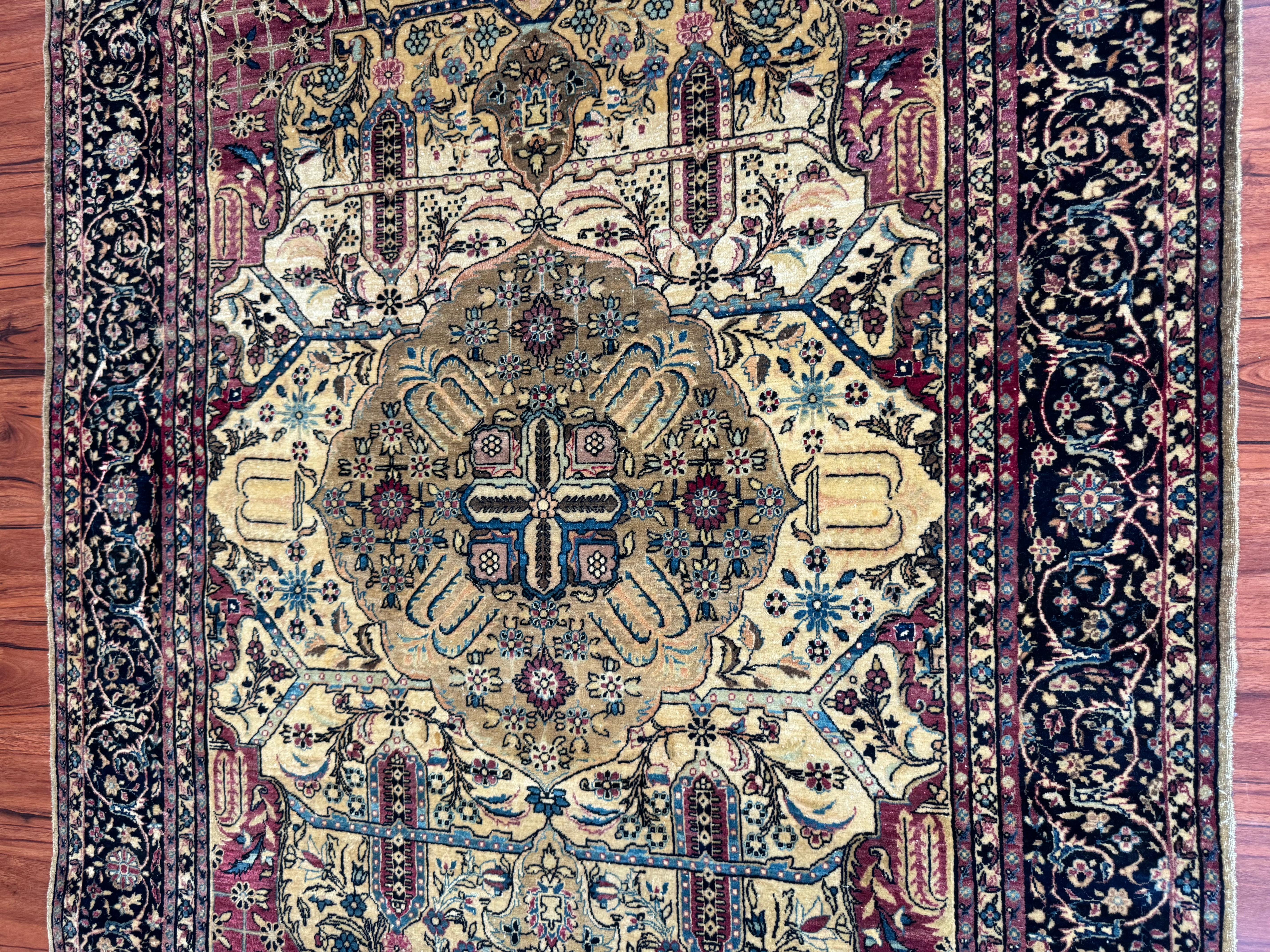 20th Century Antique Persian Kashan Rug For Sale