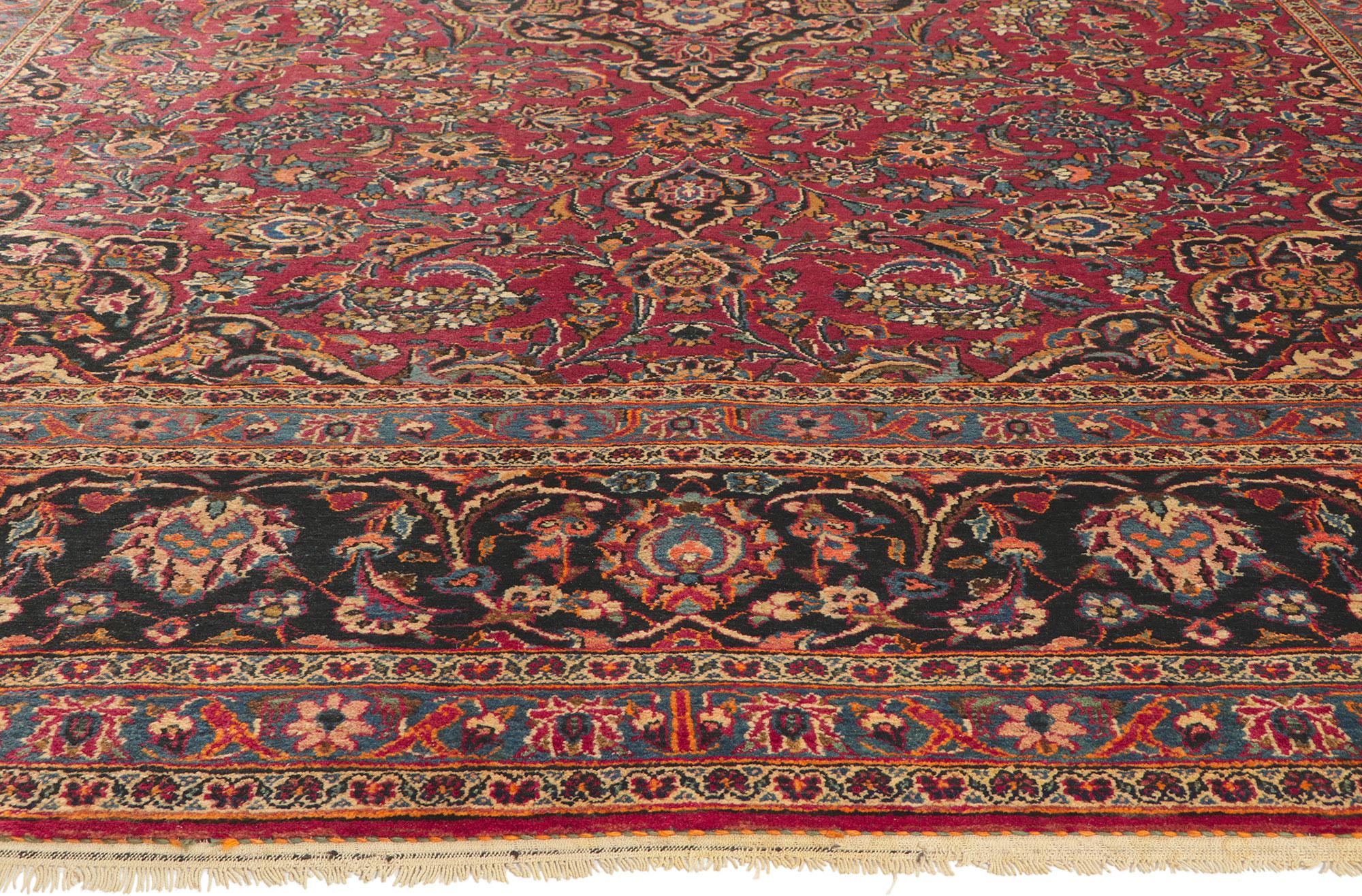 Antique Persian Kashan Rug In Good Condition In Dallas, TX