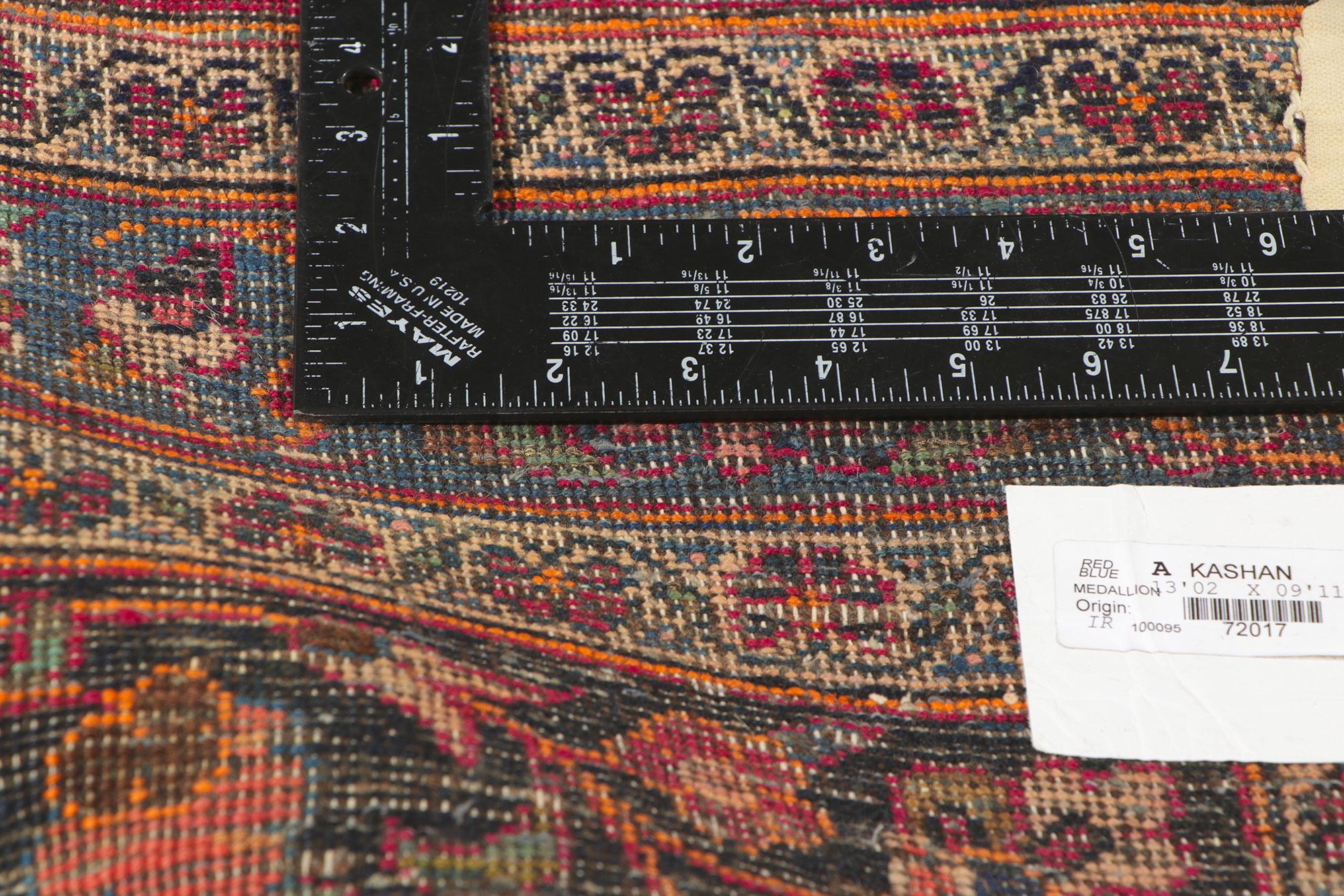 20th Century Antique Persian Kashan Rug