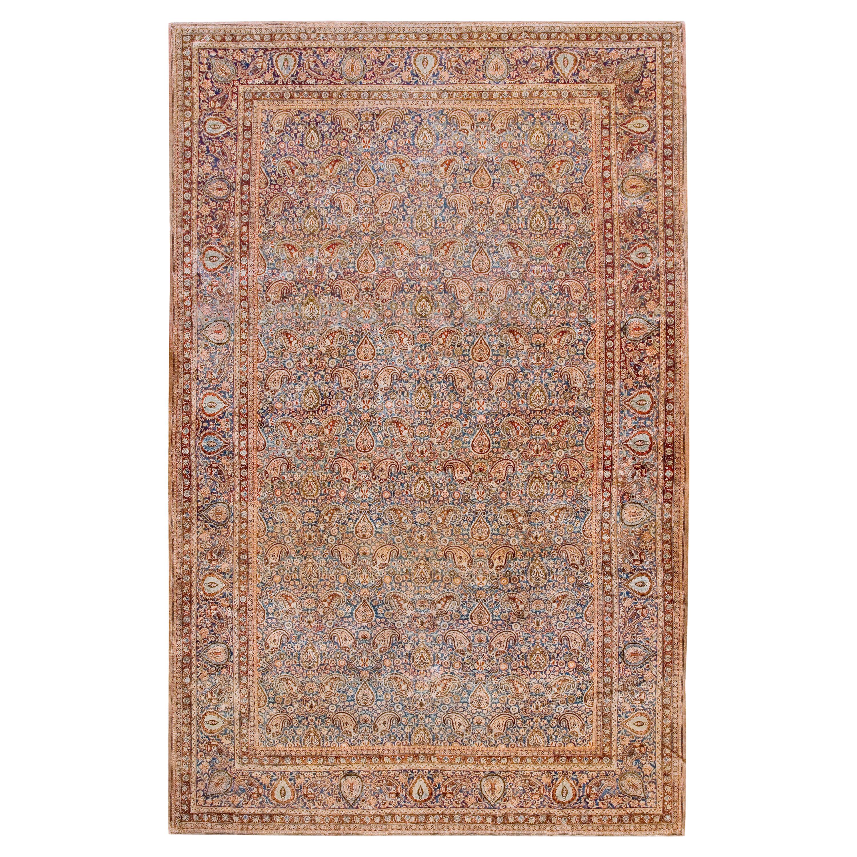 Persischer Dabir Kashan-Teppich des frühen 20. Jahrhunderts ( 10'4" x 16'10" - 315 x 513") im Angebot