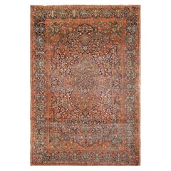 Antique Persian Kashan Rug