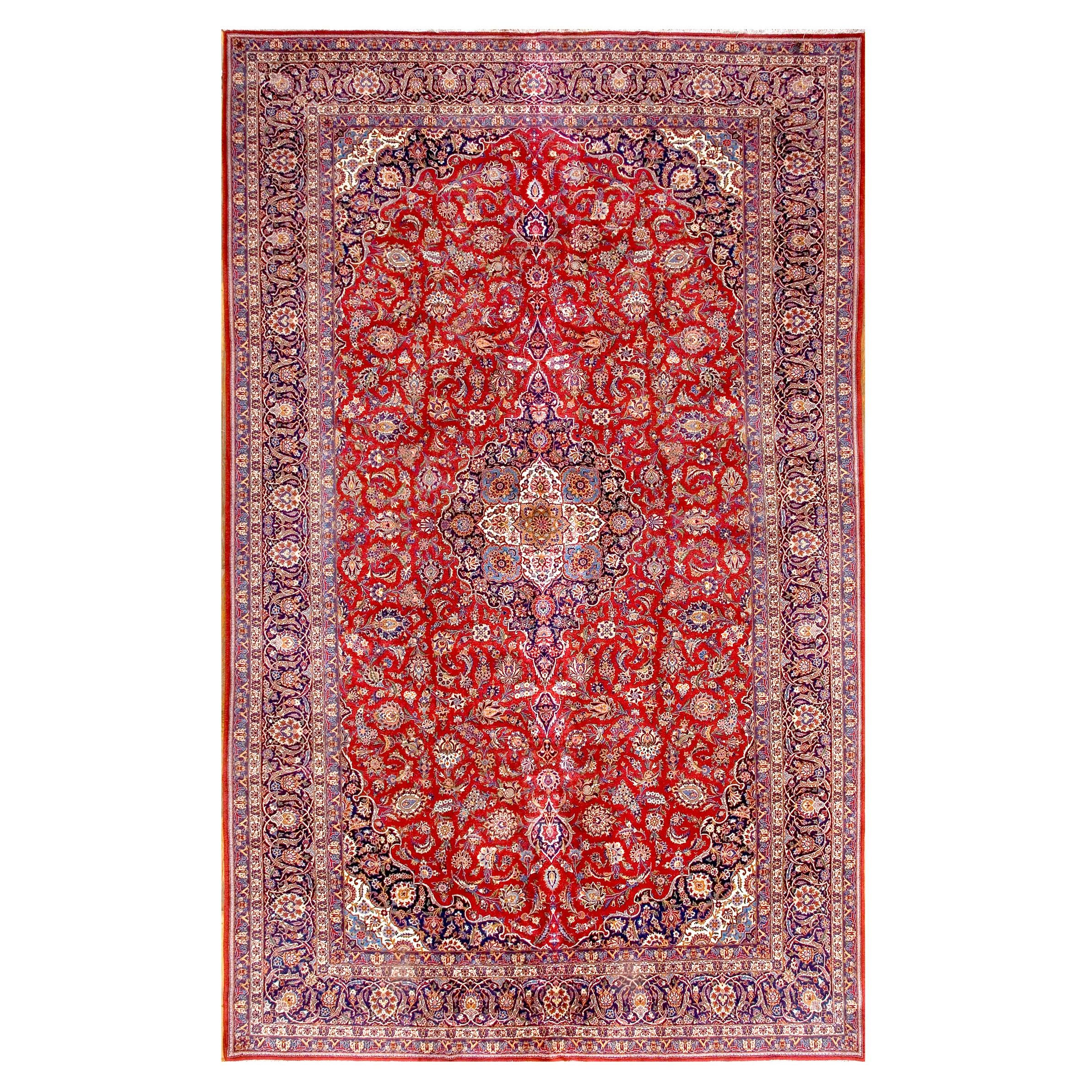 Antique Persian Kashan Rug 10' 6" x 17' 0" 