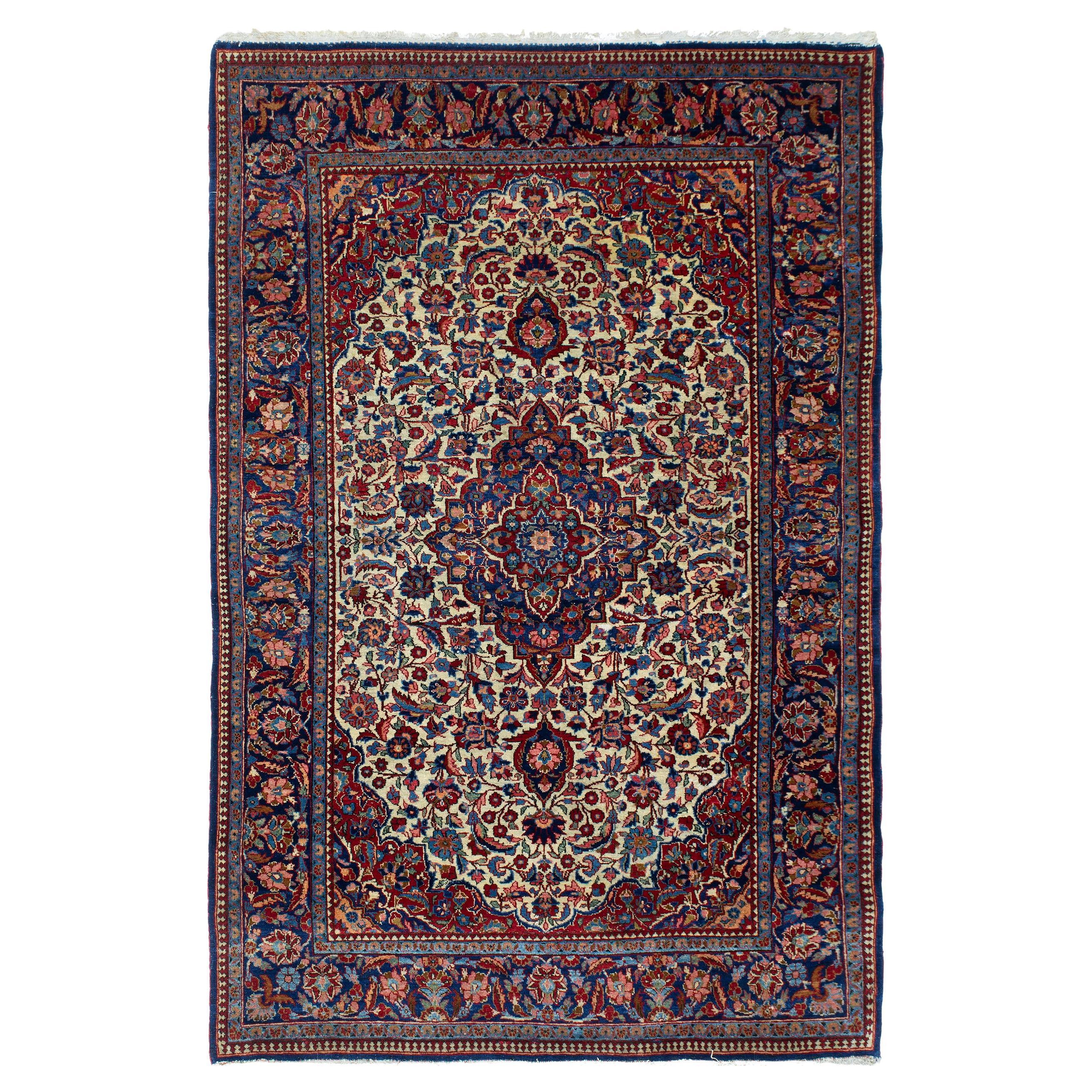 Antique Persian Kashan Rug For Sale