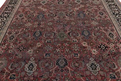 Antique Persian Kashan Rug in Burgundy with Floral Patterns, from Rug & Kilim