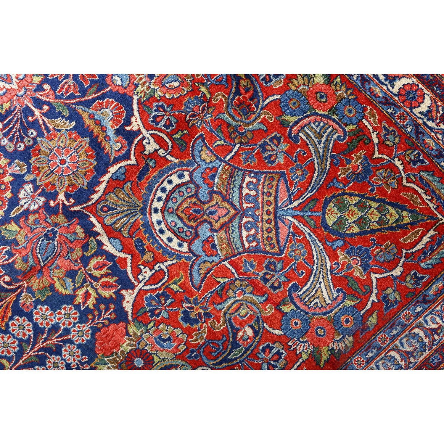 Perse Tapis persan ancien Kashan - Taille : 10'2 X 13'7 en vente