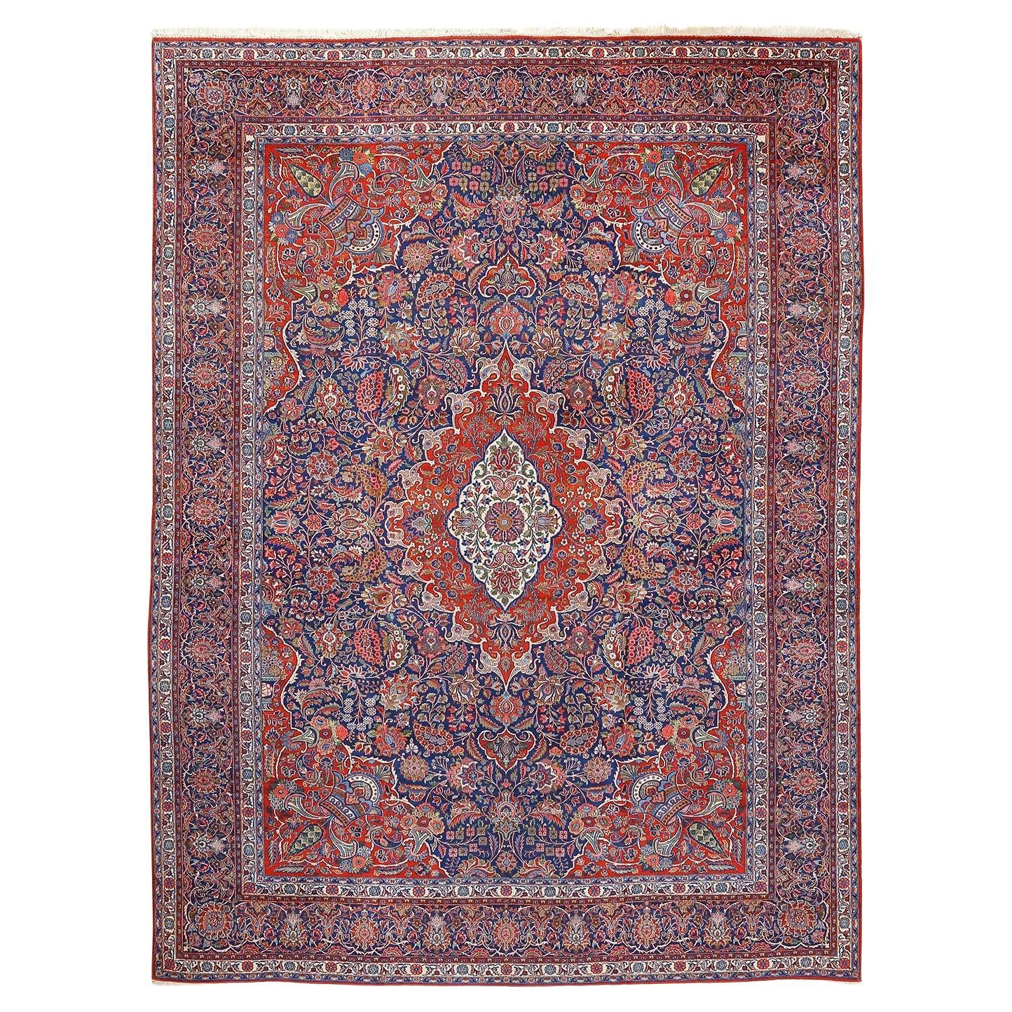 Antique Persian Kashan Rug - Size: 10'2 X 13'7