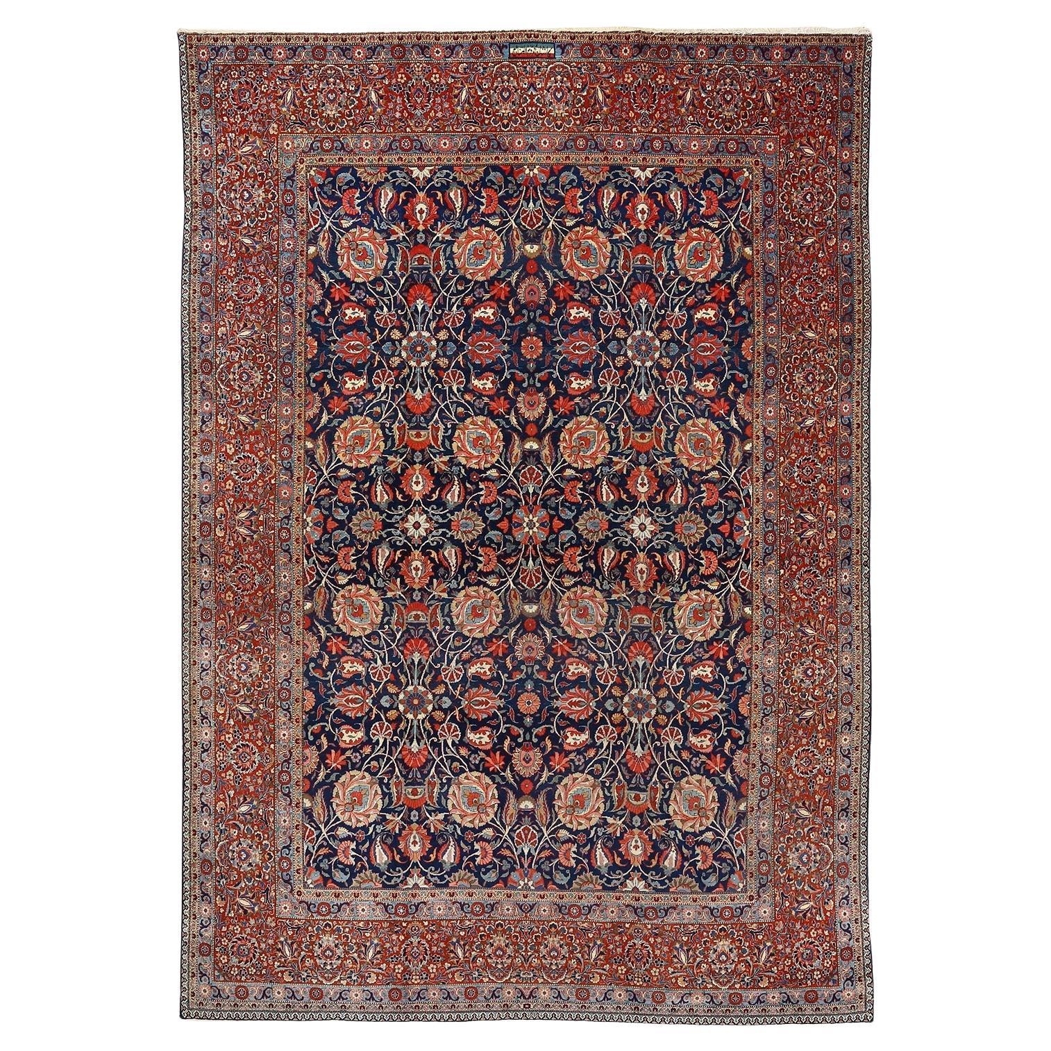 Antique Persian Kashan Rug - Size: 11'5 X 8'2