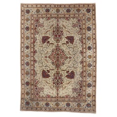Antique Persian Kashan Rug, Timeless Elegance Meets Stately Decadence
