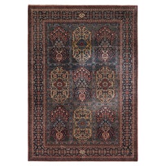 Antique Persian Kashan Rug with Floral & Geometric Medallions, from Rug & Kilim