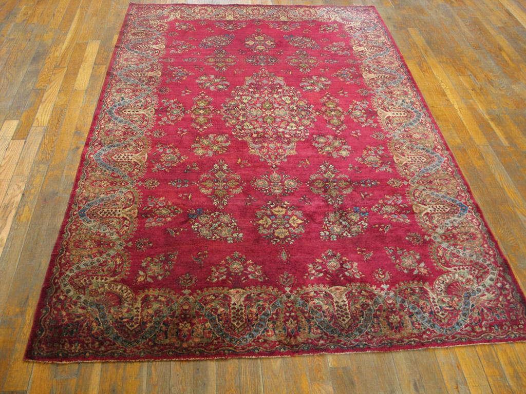 Antique Persian Kashan - Silk Rug, Size: 4' 6'' x6' 10''