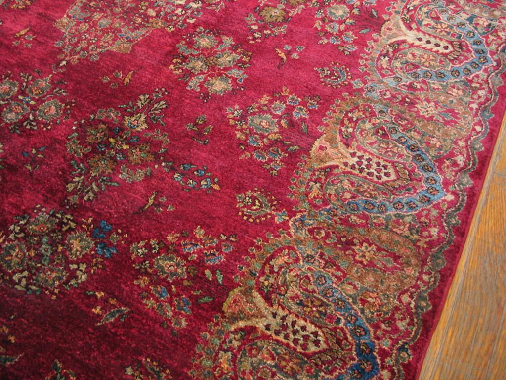 Antique Persian Silk Kashan Carpet In Good Condition For Sale In New York, NY