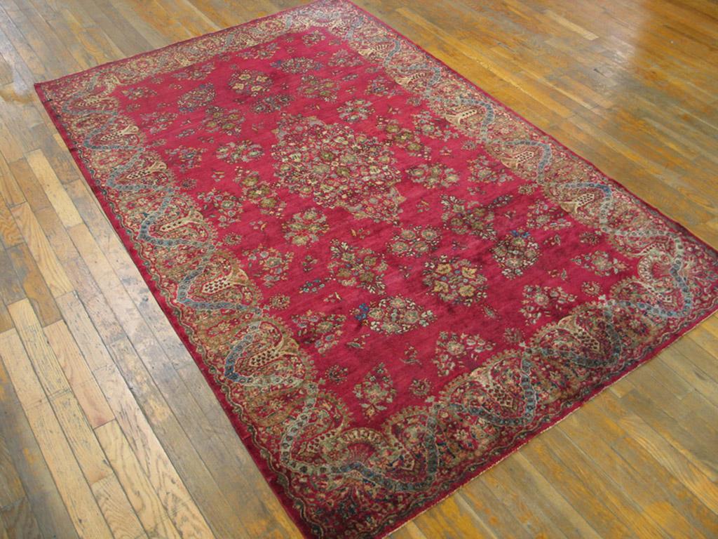 Early 20th Century Antique Persian Silk Kashan Carpet For Sale