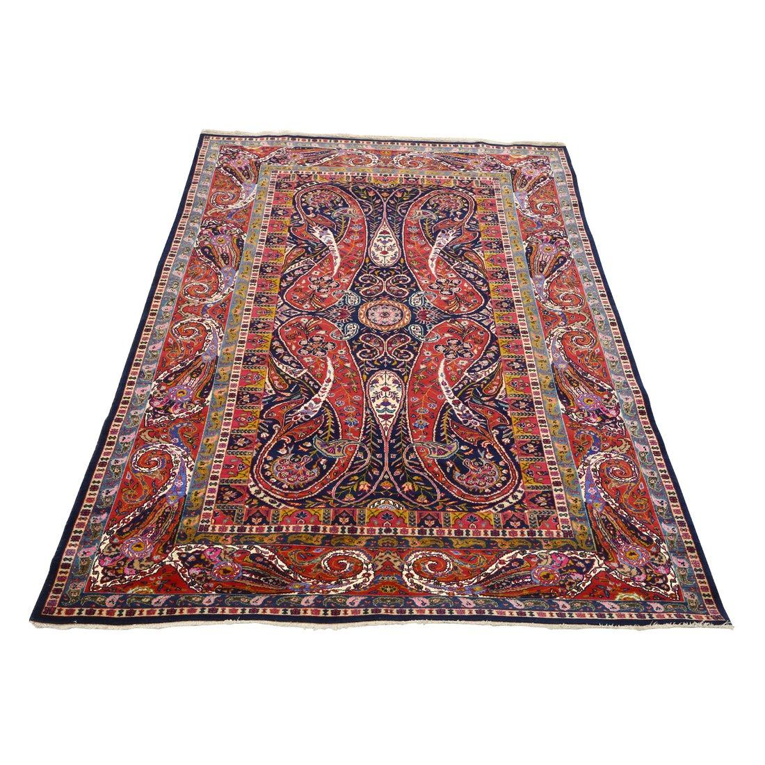Persiano Tappeto antico persiano Kashan Tafazoli - Dimensioni: 6'9x4'4 in vendita