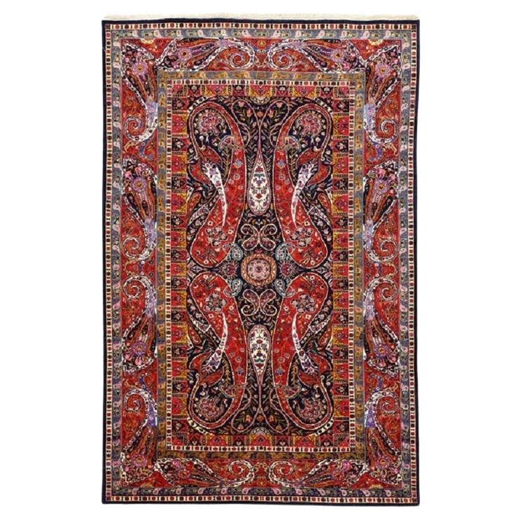 Alfombra Persa Antigua Kashan Tafazoli Pareja - Tamaño: 6'9x4'4