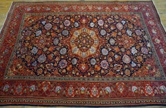 Early 20th Century Persian Silk & Wool Kashan Carpet ( 4'4" x 6'6' - 132 x 198 )