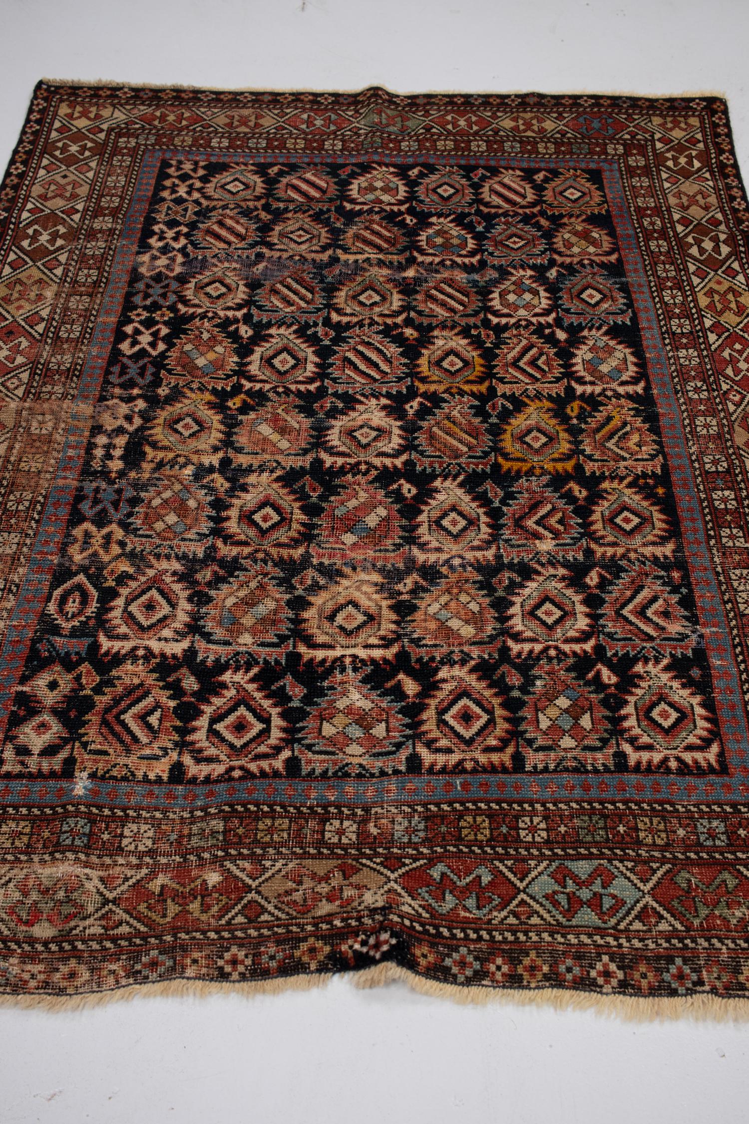 Antique Persian Kazak Rug For Sale 3