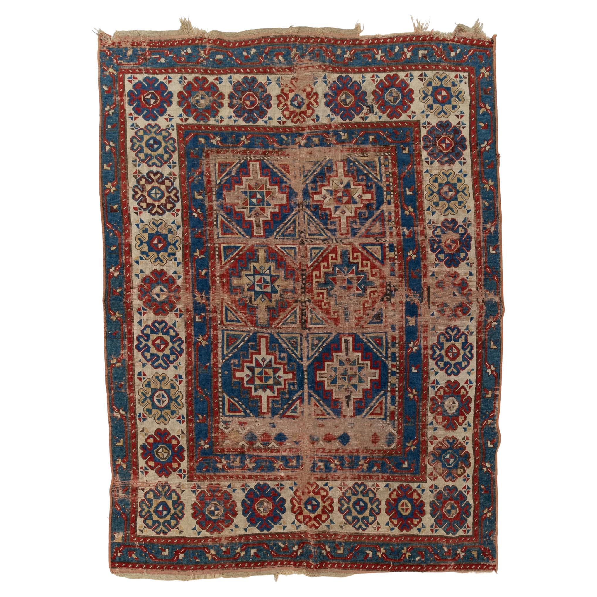 Antique Persian Kazak Rug