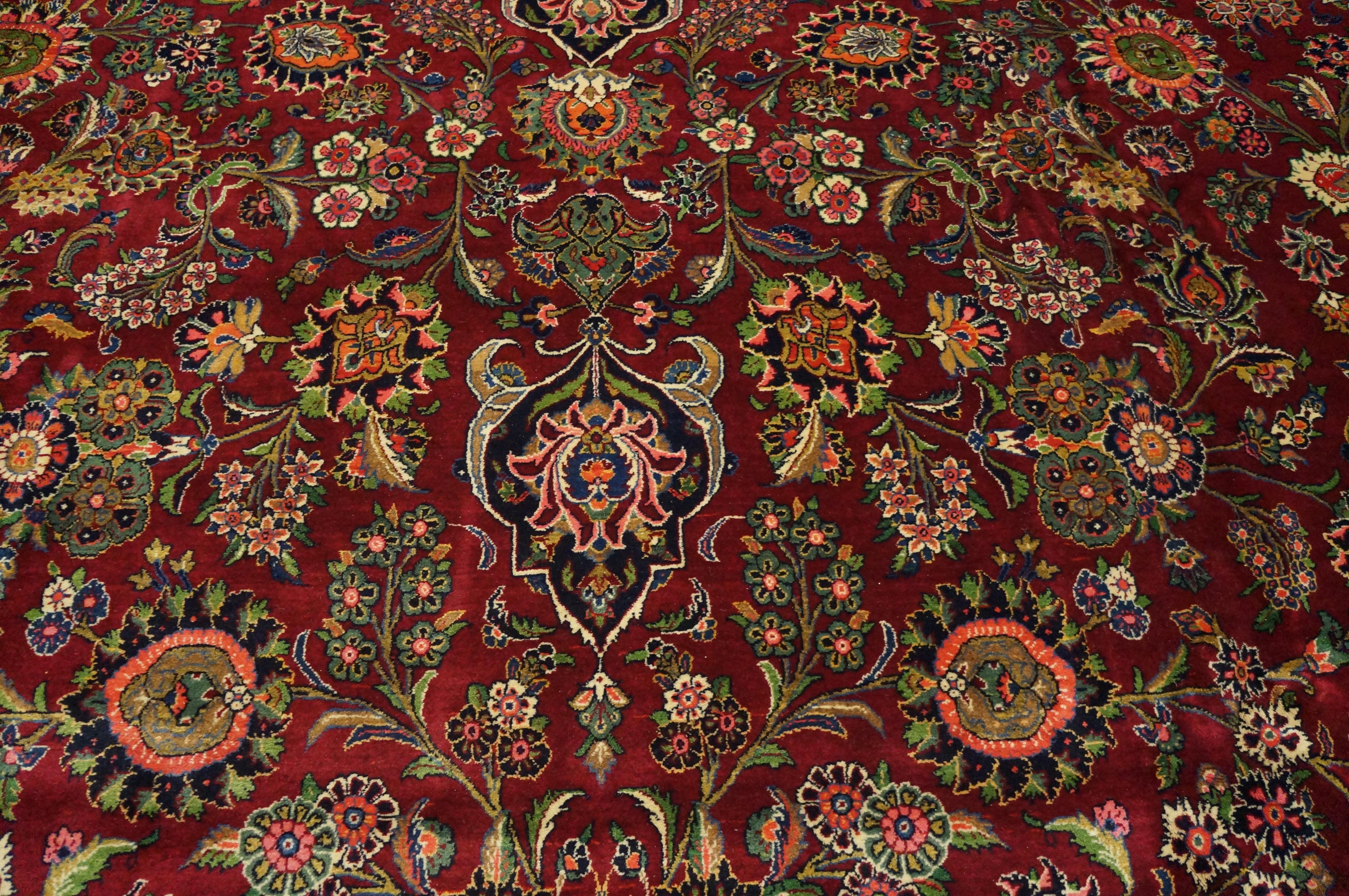 Wool Antique Persian Kazvin Rug For Sale