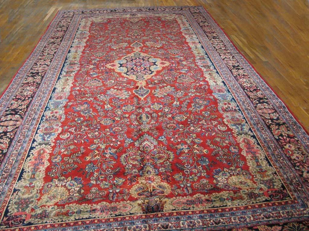 Tapis persan antique Kazvin, taille : 8'11
