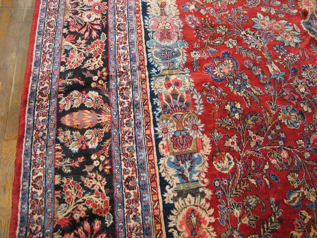 Hand-Knotted Antique Persian Kazvin Rug For Sale