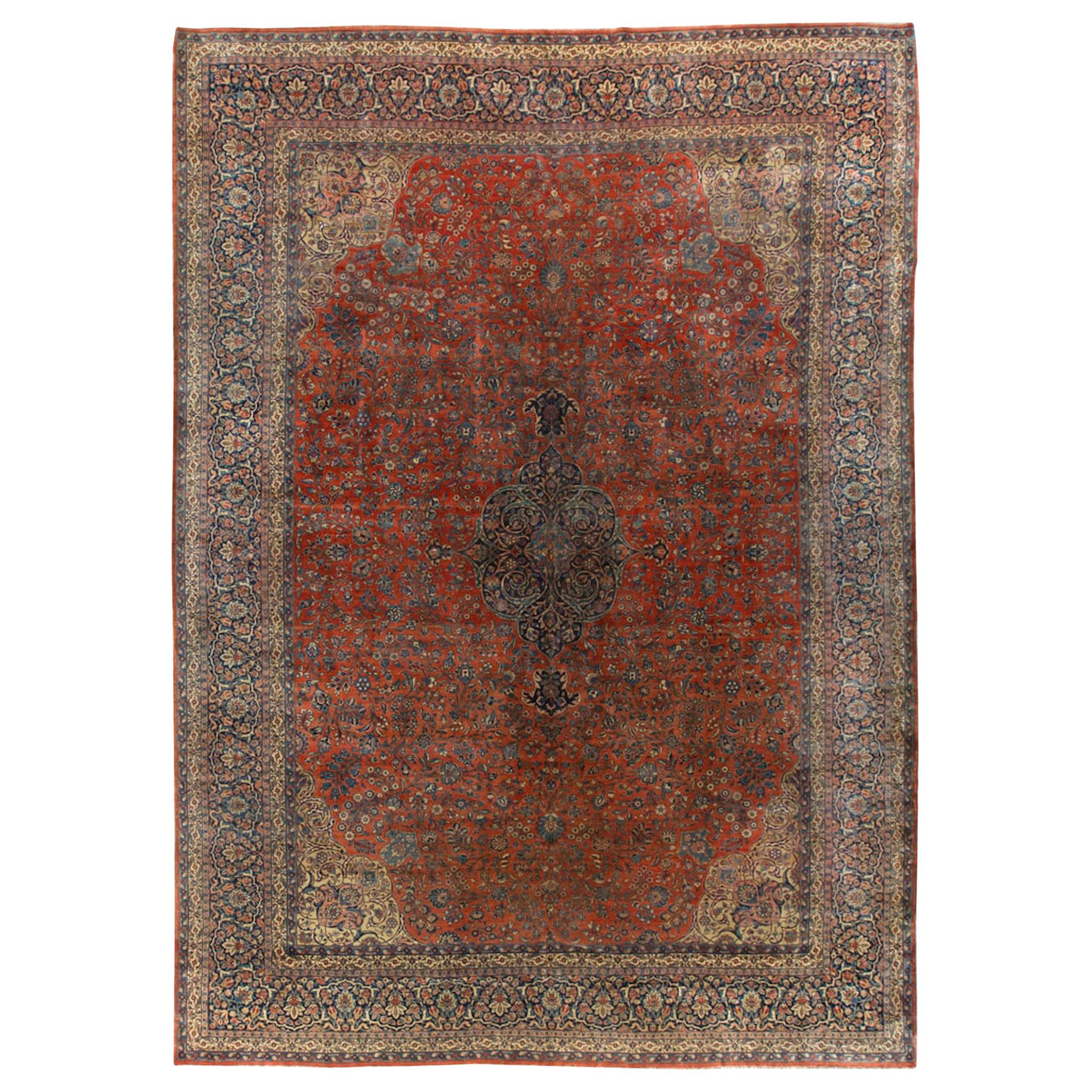 Antiker persischer Kazvin-Teppich, um 1900, 12'8 x 17'8