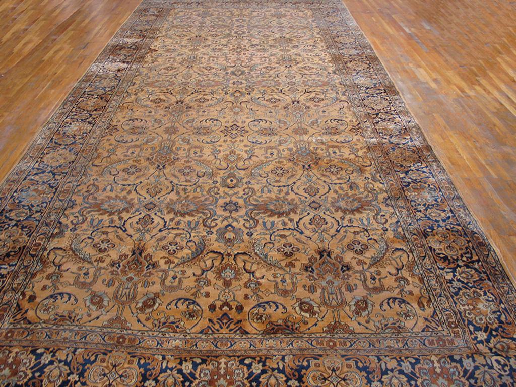 Hand-Knotted Early 20th Century Persian Kirman Carpet ( 9'9