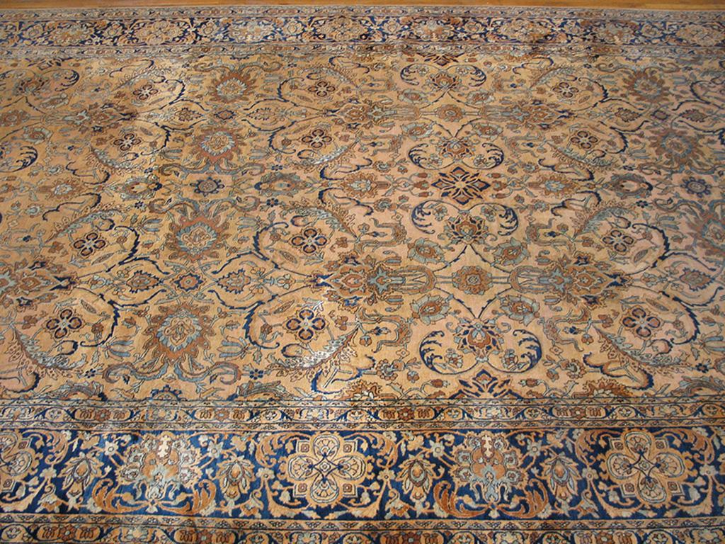 Wool Early 20th Century Persian Kirman Carpet ( 9'9