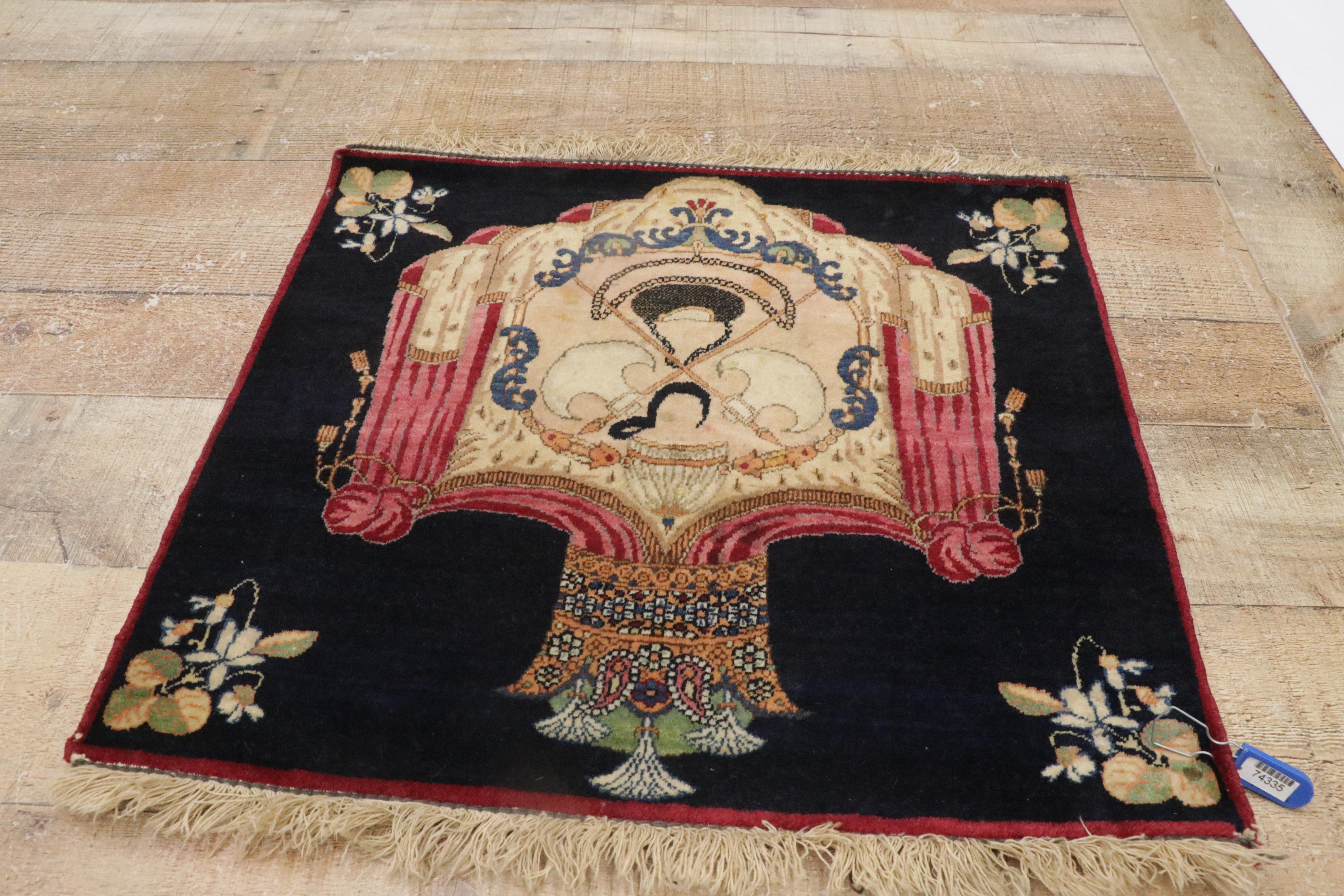 Antiker persischer Kerman-Teppich im traditionellen Stil im Angebot 5