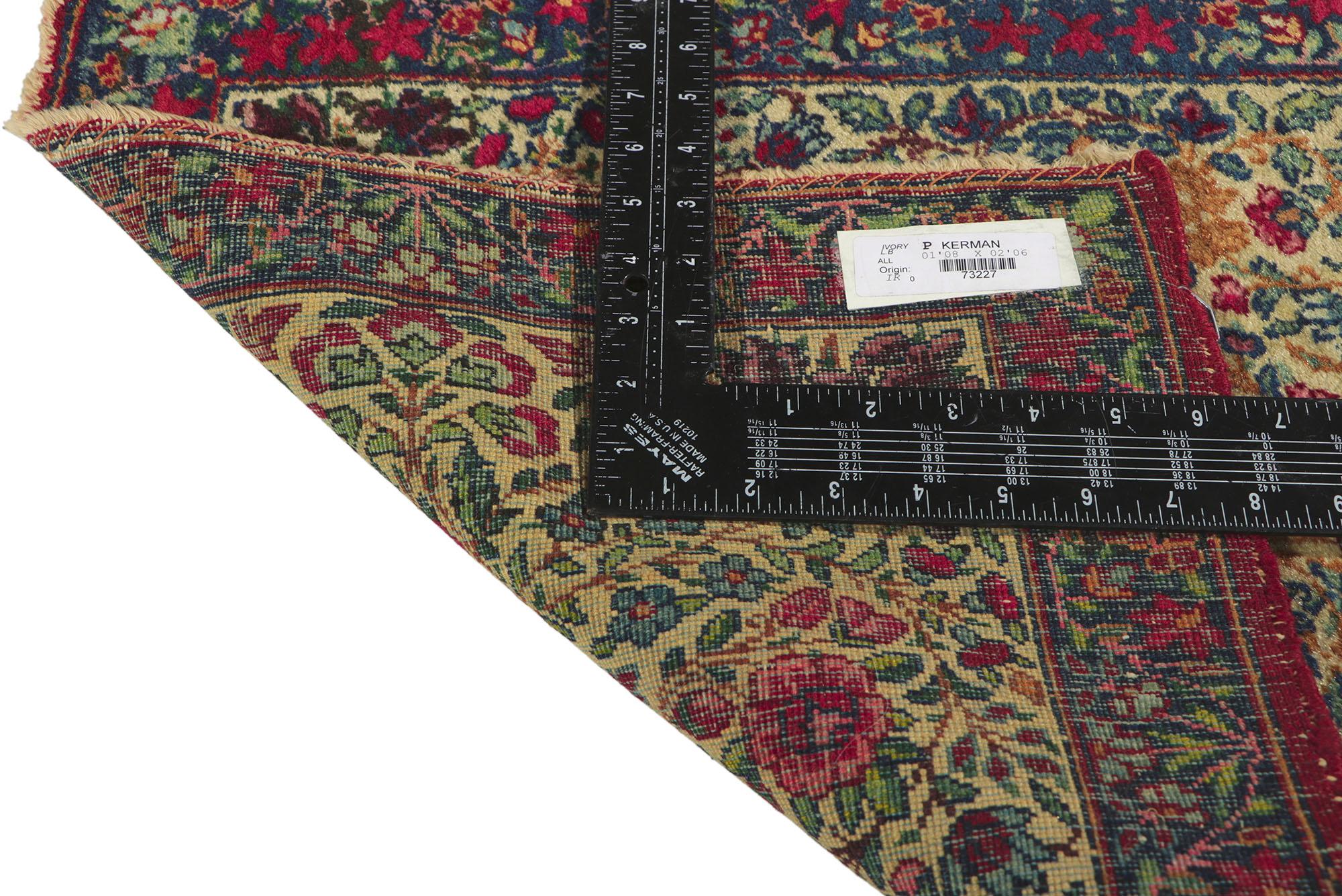 Antique Persian Kerman Carpet In Good Condition For Sale In Dallas, TX