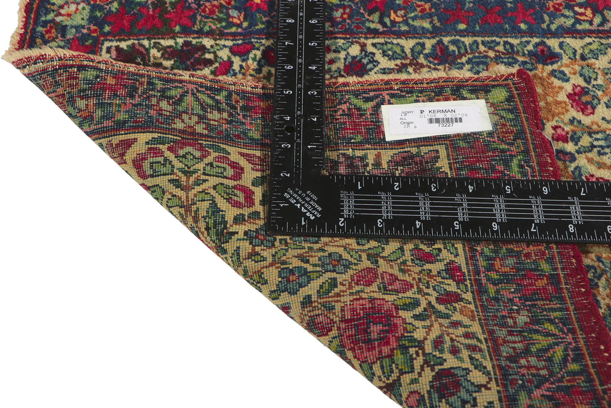 Antiker persischer Kerman-Teppich (Handgeknüpft) im Angebot