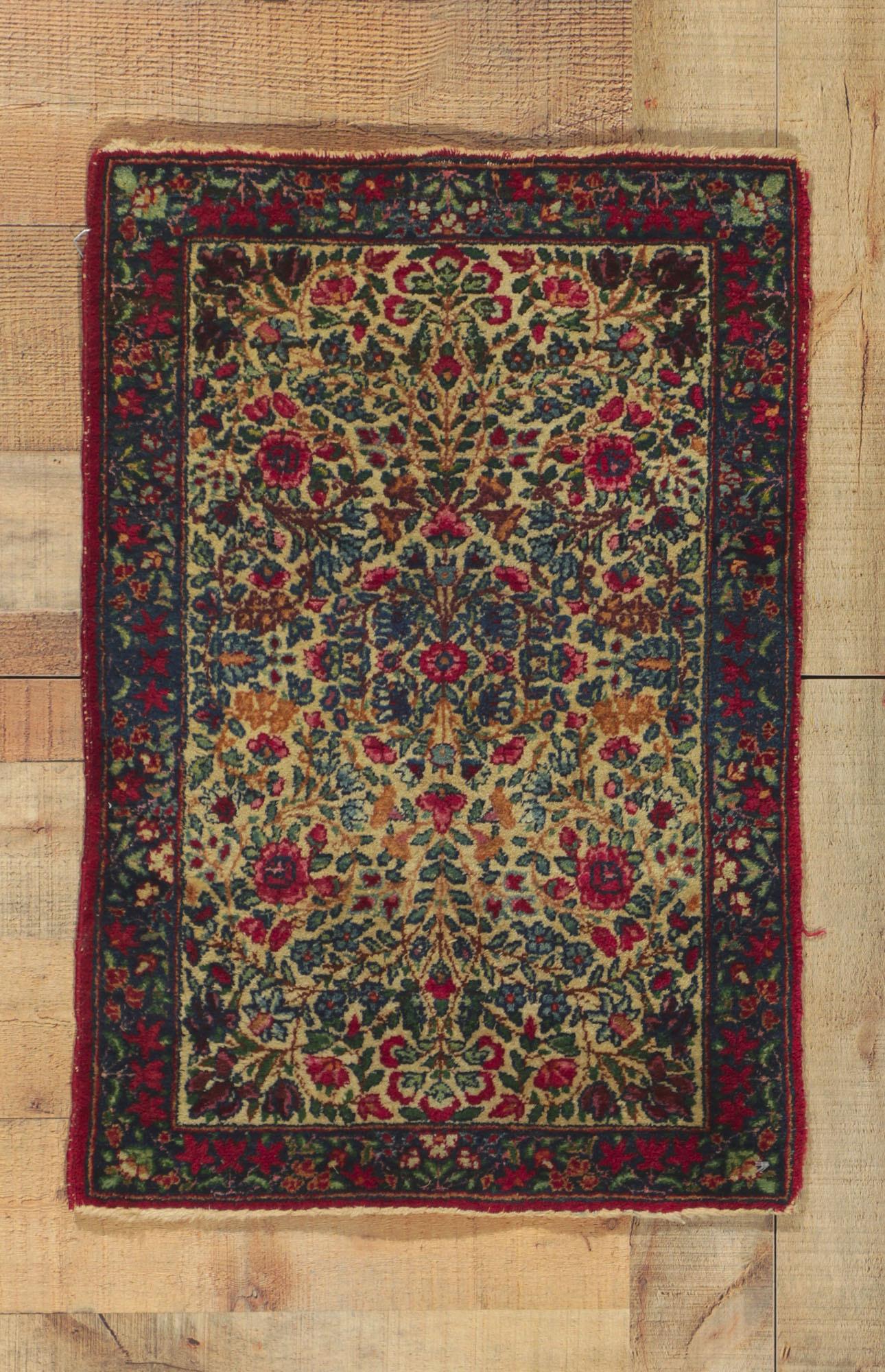 Antique Persian Kerman Carpet For Sale 1