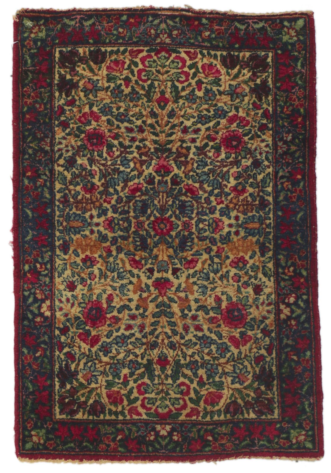 Antiker persischer Kerman-Teppich (Wolle) im Angebot