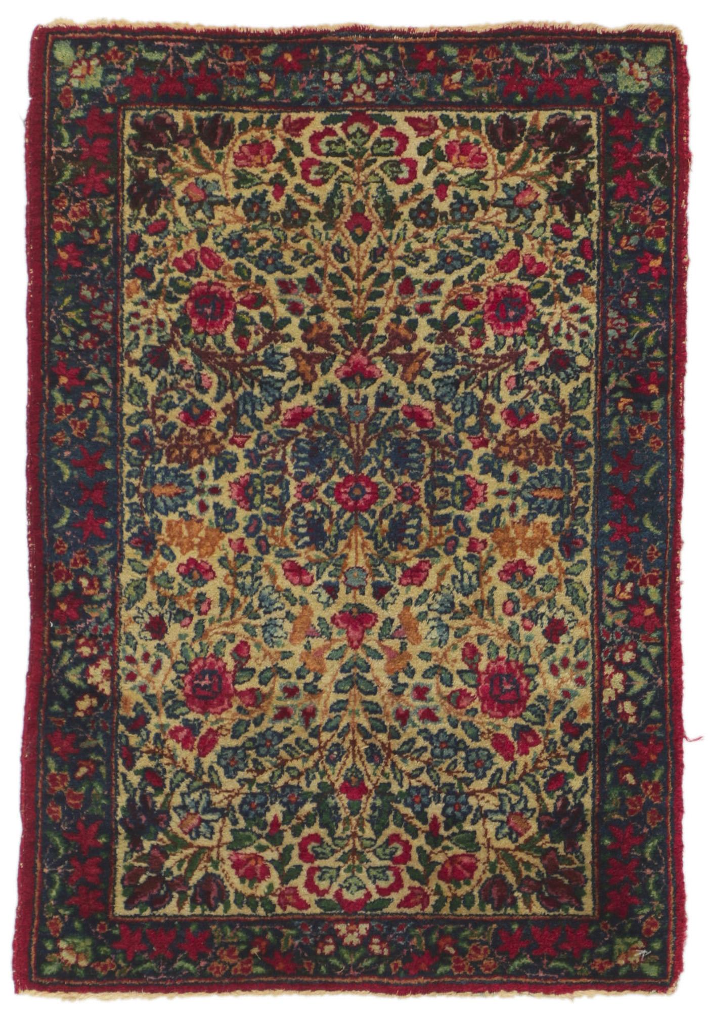 Antiker persischer Kerman-Teppich im Angebot 1