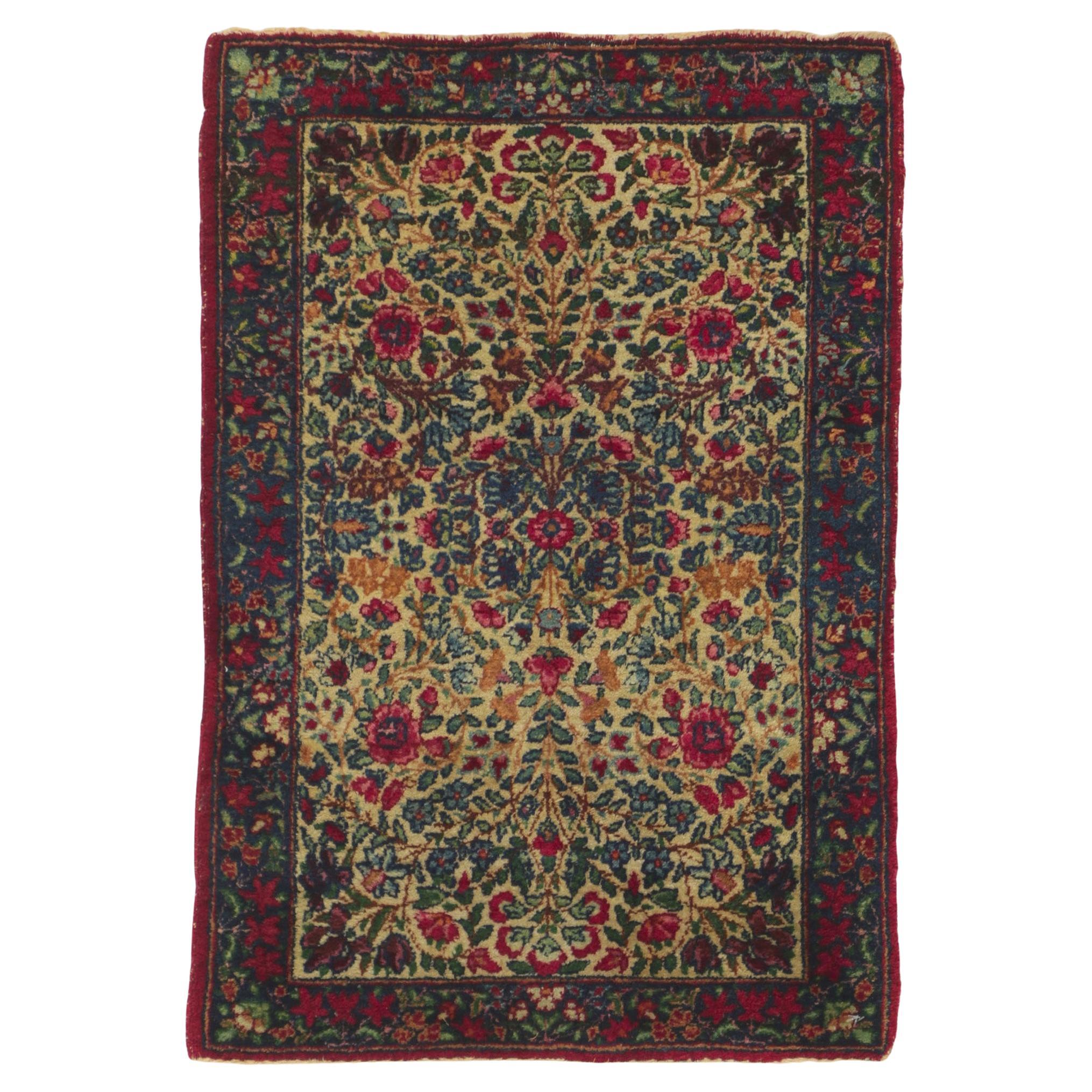 Antique Persian Kerman Carpet For Sale