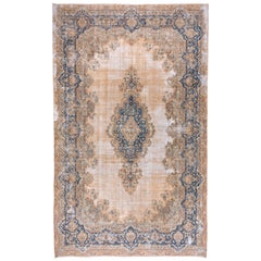 Antique Persian Kerman Carpet, Shabby Chic