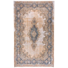 Tapis persan ancien Kerman, style Shabby Chic