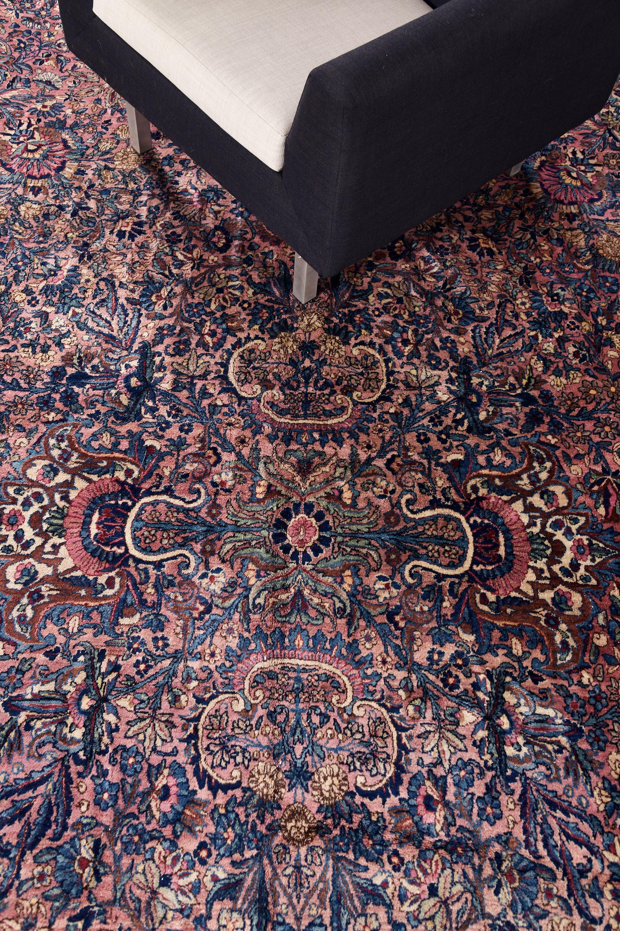 Antique Persian Kerman In Good Condition For Sale In WEST HOLLYWOOD, CA
