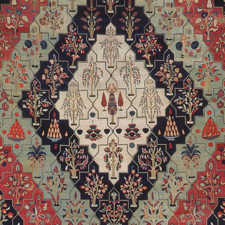 Persiano Tappeto Nazmiyal Antique Persian Kerman Gardeb Design. 11 ft 11 in x 16 ft 1 in in vendita